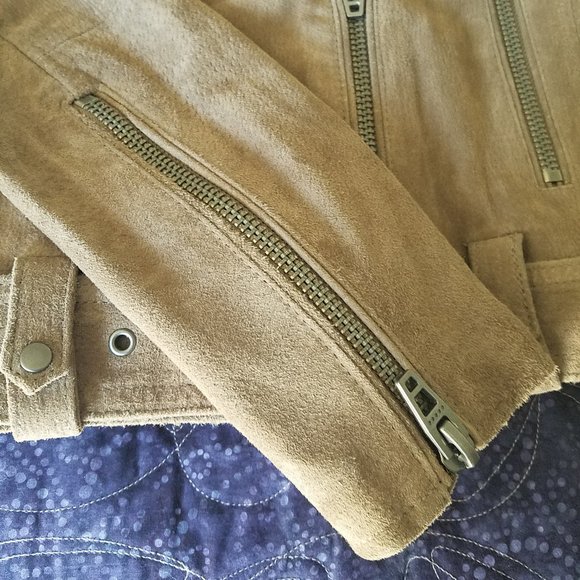EUC Blank NYC suede jacket, Small, french taupe - Picture 5 of 8